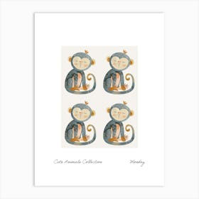 Cute Animals Collection Monkey 2 Art Print