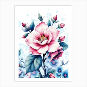 Chinese Flower Painting Art Print