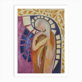 Virgin And Child  Contemporary Wall Art, Divine Love Art Print