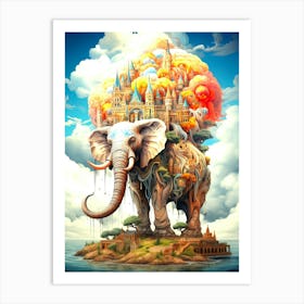 Elephant In The Sky 2 Art Print