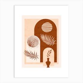 Abstract Earth-Tone Illustration Art Print