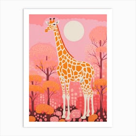 Giraffe Tree Patterns 1 Art Print