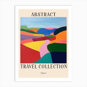 Abstract Travel Collection Poster Belgium 1 Art Print
