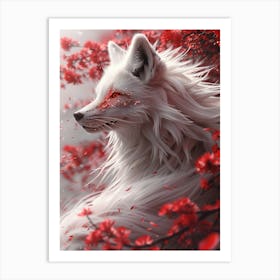 Beautiful Fantasy White Fox 11 Art Print