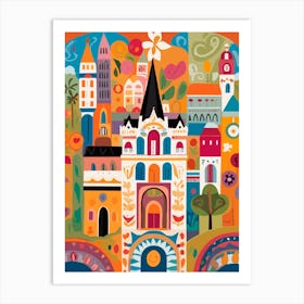 Colorful Cityscape Art Print