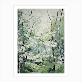 Grenn Trees In The Woods 11 Art Print