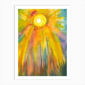 Sunrise watercolor Art Print