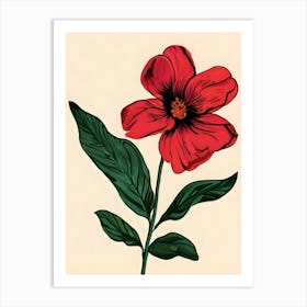 Hibiscus Flower 4 Art Print