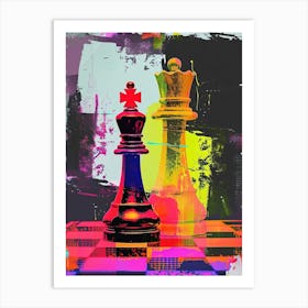 Abstract Polaroid Chess 3 Art Print