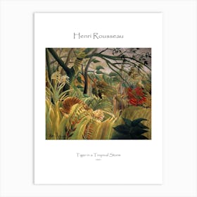 Tiger In A Tropical Storm By Henri Rousseau Poster Print (1891) Art Print
