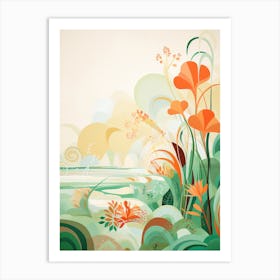 Abstract Floral Painting 3 Art Print