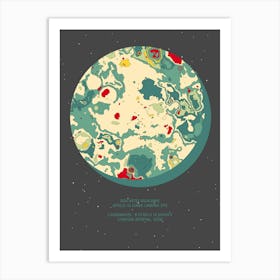 Moon Sphere Apollo 16 Lunar Landing Site Art Print