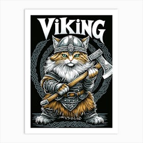 Viking Cat 2 Art Print