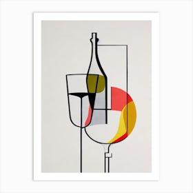 Gimlet Picasso Line Drawing Cocktail Poster Art Print