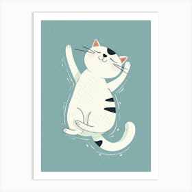 Cat In The Water 4 Art Print