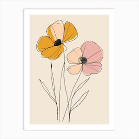 Ho Chi Minh City Flower Market Boho Minimalist Style 1 Art Print