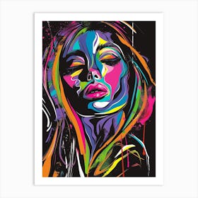 Colorful Woman Painting Art Print