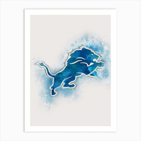 Detroit Lions Painting Art Print