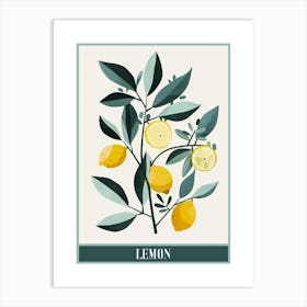 Lemon Tree Flat Illustration 8 Poster Art Print