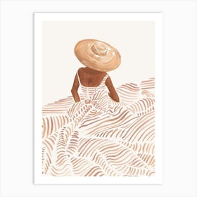 Woman In A Hat 5 Art Print