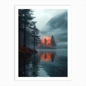 Sunrise In The Mountains 12 Art Print