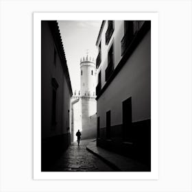 Valladolid, Spain, Black And White Analogue Photography 3 Art Print