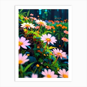 Flowers In The Forest Art Print