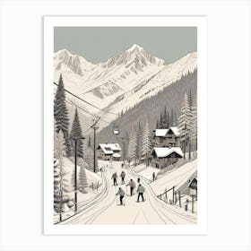 Retro Apres Ski Vintage Artwork (2) Art Print