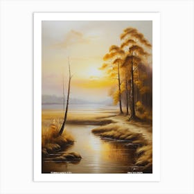 234.Golden sunset, USA. Art Print Art Print