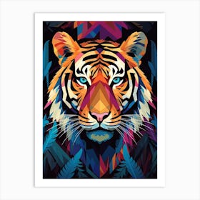 Tiger Geometric Abstract 2 Art Print