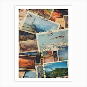 Postage Stamps Collection Art Print