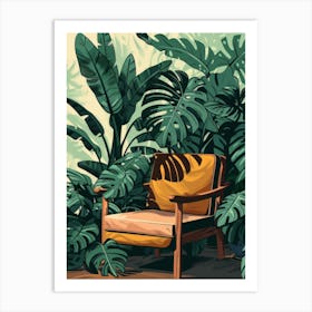 Chair In The Jungle 1 Art Print