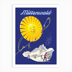 Mittenwald Mountain, Germany Art Print