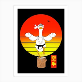 Karate Duck Art Print