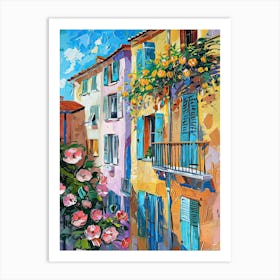 Balcony Painting In Cannes 3 Art Print