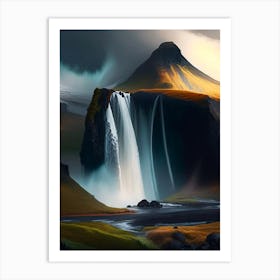 Skógafoss, Iceland Nat Viga Style (1) Art Print