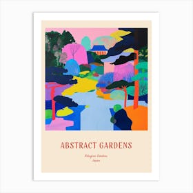 Colourful Gardens Rikugien Gardens Japan 3 Red Poster Art Print