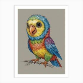 Colorful Parrot 37 Art Print