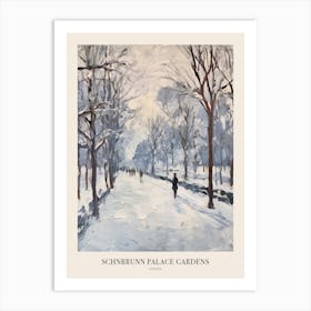 Winter City Park Poster Schnbrunn Palace Gardens Vienna 1 Art Print