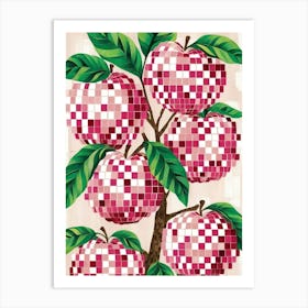 Pink Apples On A Tree Art Print