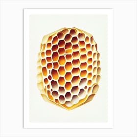 Close Up Of Honeycomb 1 Vintage Art Print