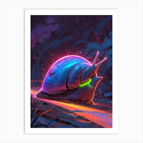 Snail On The Road 3 Art Print