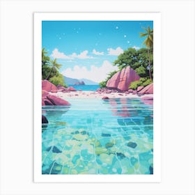 An Oil Painting Of Anse Source D Argent 3 Art Print