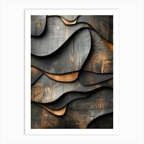 Abstract Wood Wall Art Print