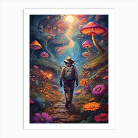 Man In The Forest Print Art Print