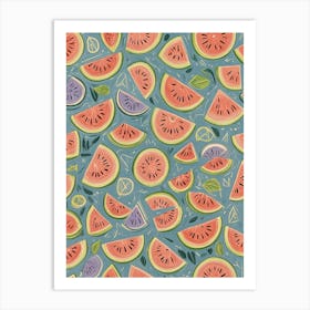 Watermelon Whimsy 1 Art Print