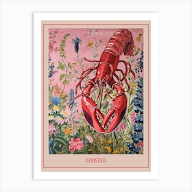 Floral Animal Painting Lobster 3 Poster Art Print
