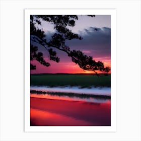 Sunset Over The Marsh 1 Art Print