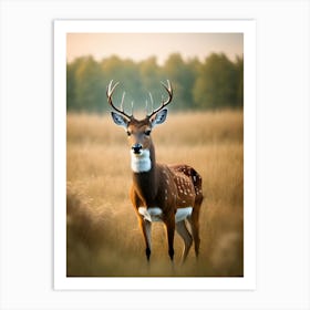 Deer In The Field Art Print