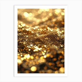 Gold Glitter Background Art Print